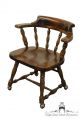 Ethan Allen Antiqued Pine Old Tavern Mate’s Chair W/ Casters 12 - 6001 Post-1950 photo 1