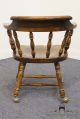 Ethan Allen Antiqued Pine Old Tavern Mate’s Chair W/ Casters 12 - 6001 Post-1950 photo 4
