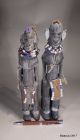 Vintage African Cameroon Carved Wood Two Female & Baby Figurine Group Other African Antiques photo 11