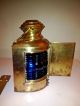 Antique 1910 Triplex Brass Bow Lantern - All Including Mounting Bracket Lamps & Lighting photo 1
