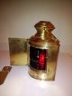 Antique 1910 Triplex Brass Bow Lantern - All Including Mounting Bracket Lamps & Lighting photo 2