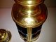 Antique 1910 Triplex Brass Bow Lantern - All Including Mounting Bracket Lamps & Lighting photo 5