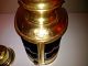 Antique 1910 Triplex Brass Bow Lantern - All Including Mounting Bracket Lamps & Lighting photo 6