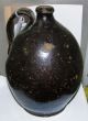 Antique Ovid Whiskey Jug With Handle Brown Pottery Type Jugs photo 1