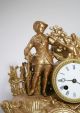 Antique 1860 French Clock Hunting Gracieus Statue Romantic Renovated Clocks photo 1