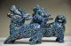 Collectible Chinese Porcelain Handwork Carved Pair Unicorn Statue Other Antique Chinese Statues photo 3
