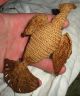 Antique 1800s Sailor Knot Crocheted Stuffed Bird W/ Heart In Chest Vafo Primitives photo 5