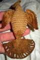 Antique 1800s Sailor Knot Crocheted Stuffed Bird W/ Heart In Chest Vafo Primitives photo 8