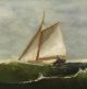 19thc Antique American,  Maritime Sailboat Ship,  O/c Oil Painting Frame Other Maritime Antiques photo 3