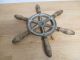C1900s Wilcox Crittenden Signed Cast Iron & Wood Six Spoke Ships Wheel Wheels photo 1