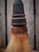 Rare Early Antique Turned Wood Horse Hair Barber Shop Brush Aafa Primitives photo 3
