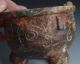 Chinese Qijia Style Carved Pattern 3 Foot Sacrificial Vessel Jade Ding - Jr10254 Neolithic & Paleolithic photo 9
