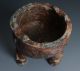 Chinese Qijia Style Carved Pattern 3 Foot Sacrificial Vessel Jade Ding - Jr10254 Neolithic & Paleolithic photo 7