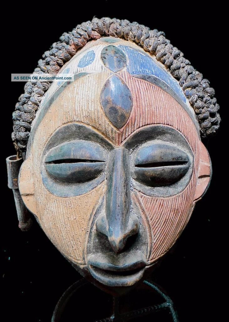 Old Tribal Chokwe Rasta Mask - - - - Angola Bn 25 Other African Antiques photo
