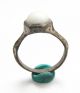 Ancient Medieval Bronze Finger Ring With White Stone Inlay (mcr) Byzantine photo 1