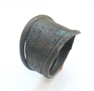 Ancient Old Viking Bronze Decorated Ring (dec35) photo