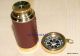 Antique Brass Compass Nautical Vintage Brass Telescope Naval Spyglass Gifts Lid Compasses photo 3