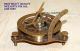 Nautical Bronze Sundial Compass - Antique Brass Sundial Compass Lid Astronomic Compasses photo 1