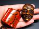 Inro & Signed Netsuke 18 - 19th C Japanese Edo Antique “noh - Mask“ D113 Netsuke photo 8