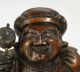 F717: Japanese Old Wood Carving God Of Wealth Daikoku Statue With Good Taste Statues photo 1