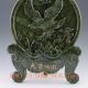 Chinese 100 Natural Green Jade Handwork Carved Eagle Screen Other Chinese Antiques photo 3