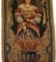 Antique/vintage Needlepoint Tapestry Bell Pull/runner,  People/woman/man,  Mandolin Tapestries photo 4