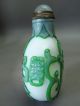 Chinese Peking Glass Carved Two Dragon Snuff Bottle Snuff Bottles photo 2