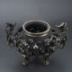 Chinese Silver Copper Hand - Carved Dragon Incense Burner W Qianlong Mark Gd2952 Incense Burners photo 7