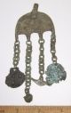 Ancient Bronze Separator Pendant With Amulets On Chains.  Viking Age. Viking photo 1