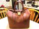 Vintage Made In Italian Leather Brown Large Doctor Bag Dual Handles Doctor Bags photo 3