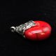Old Tibet Artificial Red Stone Silver Pendant Necklaces & Pendants photo 1