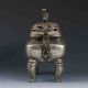 Chinese Tibetan Silver Hand - Carved Dragon Incense Burner&lid W Xuande Mark Incense Burners photo 2