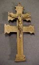 Antique Caravaca South America Bronze Cross Reliquary Crucifix Metalware photo 10