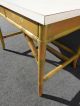 Vintage Mid - Century Modern Bamboo Two Drawer Desk W White Laminate Table Top Post-1950 photo 7