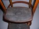 Vintage Cosco Red Metal Kitchen Stool With Fold Out Steps Great Patina 1900-1950 photo 3