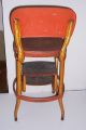 Vintage Cosco Red Metal Kitchen Stool With Fold Out Steps Great Patina 1900-1950 photo 7