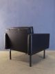 1of4 Vintage Retro Modernist Mid Century 1960 Easy Chair Armchair Black Vinyl 1900-1950 photo 4