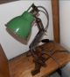 Antique Vintage Industrial Enamel Machinists Anglepoise Lamp. 20th Century photo 3