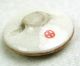 Antique Meiji Satsuma Button Colorful Iris W/ Gold Accents 11/16 