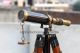 Nautical Design Antique Brass Spyglass Telescope With Wooden Tripod Marine Scope Telescopes photo 1