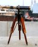 Nautical Design Antique Brass Spyglass Telescope With Wooden Tripod Marine Scope Telescopes photo 3