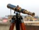 Nautical Design Antique Brass Spyglass Telescope With Wooden Tripod Marine Scope Telescopes photo 4