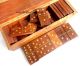 Domino Brass & Wooden Vintage Stylish Game With Wooden Box Other Maritime Antiques photo 1