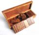 Domino Brass & Wooden Vintage Stylish Game With Wooden Box Other Maritime Antiques photo 3