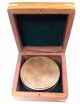Artshai Antique Look Magnetic Compass With Wooden Box And 40 Years Calendar Compasses photo 2