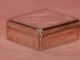 Vintage Hall Marked Silver Hinged Box With Wooden Lining Boxes photo 3