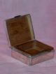 Vintage Hall Marked Silver Hinged Box With Wooden Lining Boxes photo 4