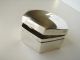 Vintage Solid Sterling Silver Hinged Trinket Box London Hallmarked Boxes photo 5