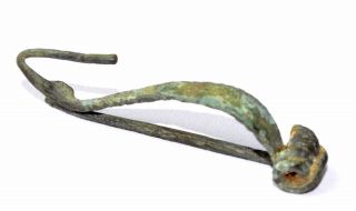 Celtic Bronze La Tene Brooch / Fibula - Ancient Historic Artifact Lovely - B190 photo
