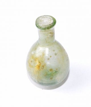 Roman Glass Flask / Bottle - Very Rare Ancient Historical Artifact - B200 photo